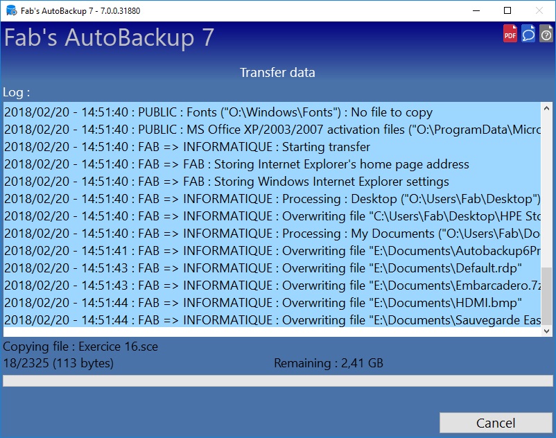 How to transfer profiles using Fab's AutoBackup 7 Pro